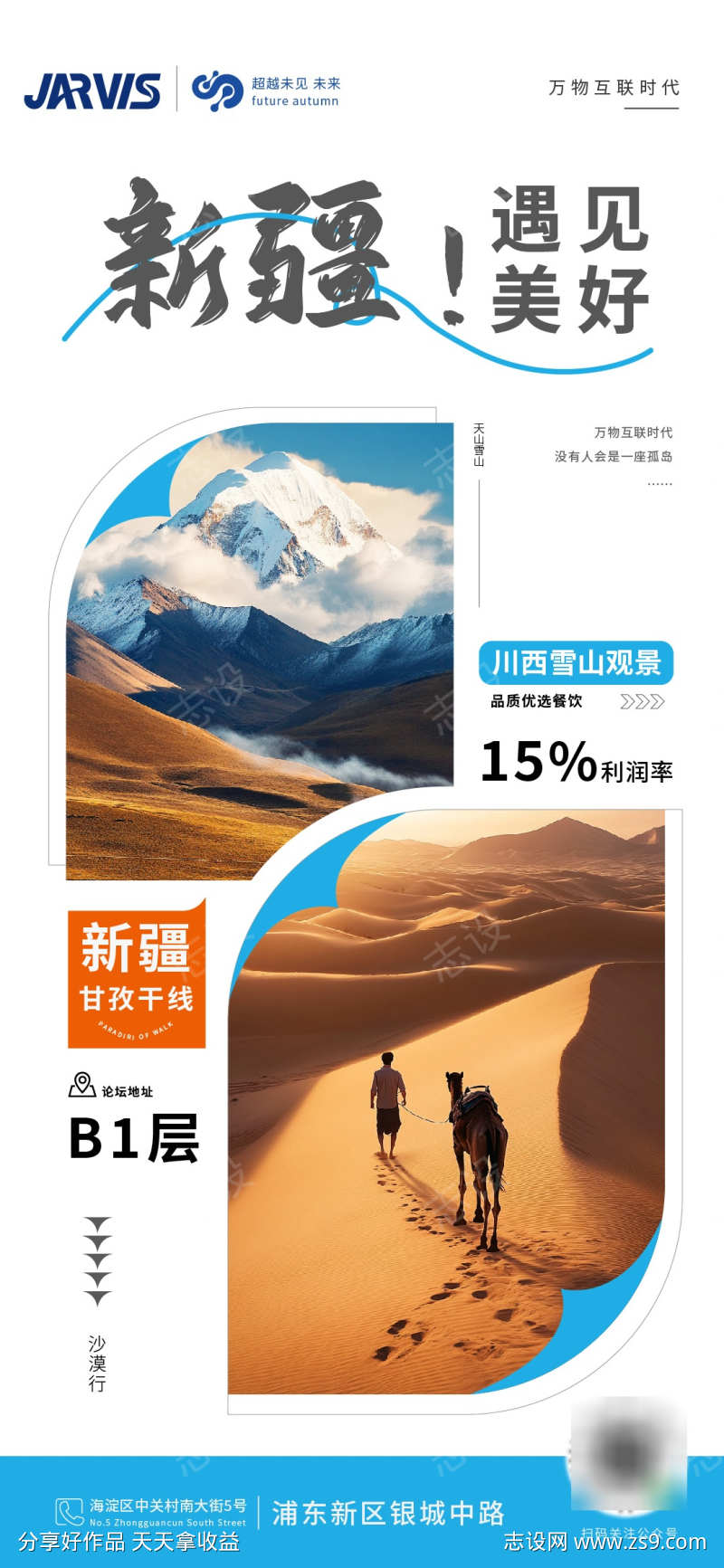 新疆旅游旅行景点攻略海报