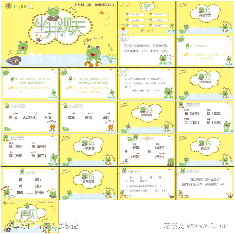 教育课件ppt坐井观天