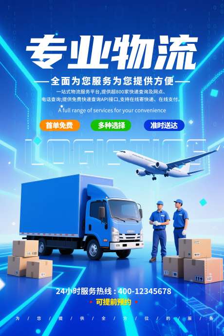 快递服务物流业务服务宣传促销活动海报_源文件下载_PSD格式_3543X5315像素-海报,促销活动,服务宣传-作品编号:2025072810208594-志˓设˓网