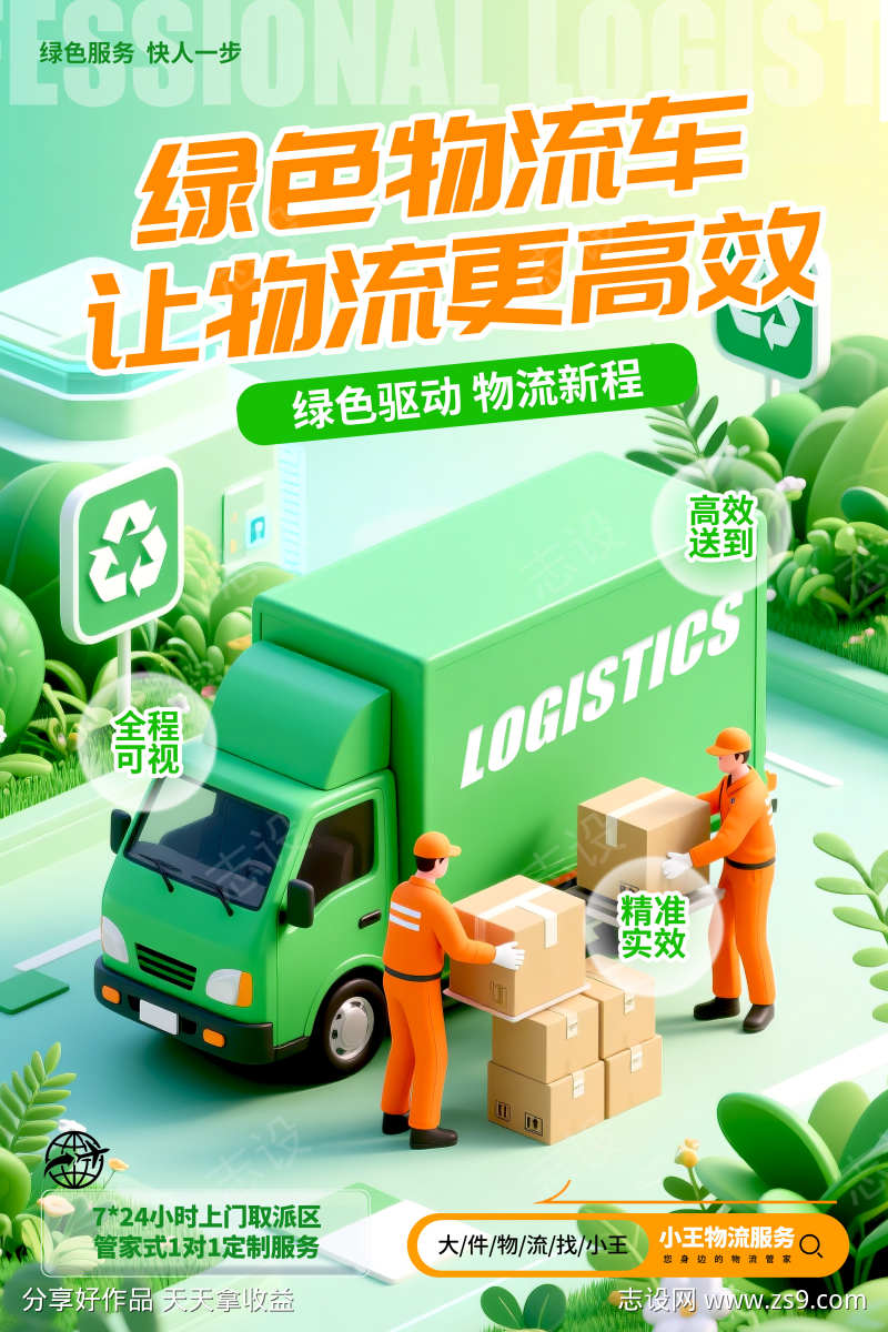 快递服务物流业务服务宣传促销活动海报