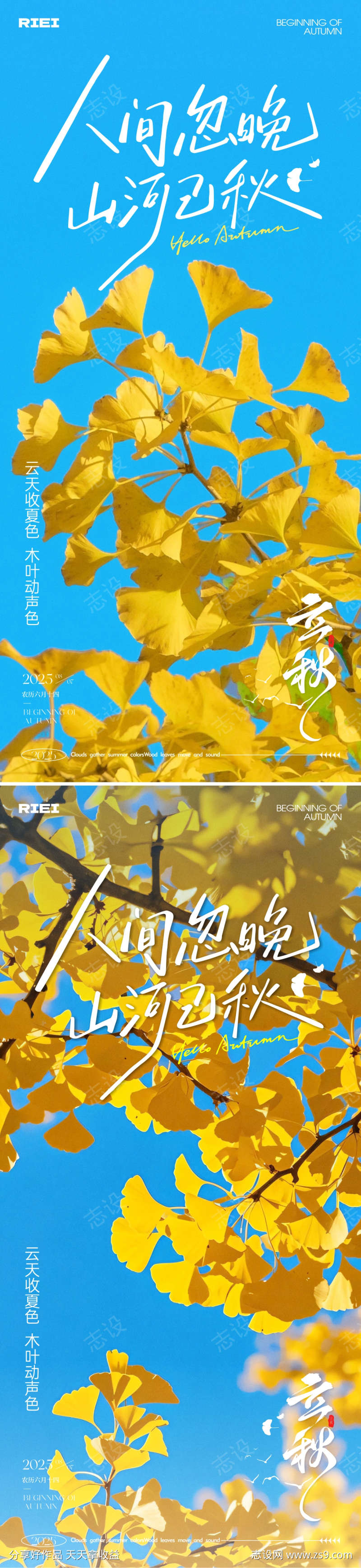 立秋节气海报