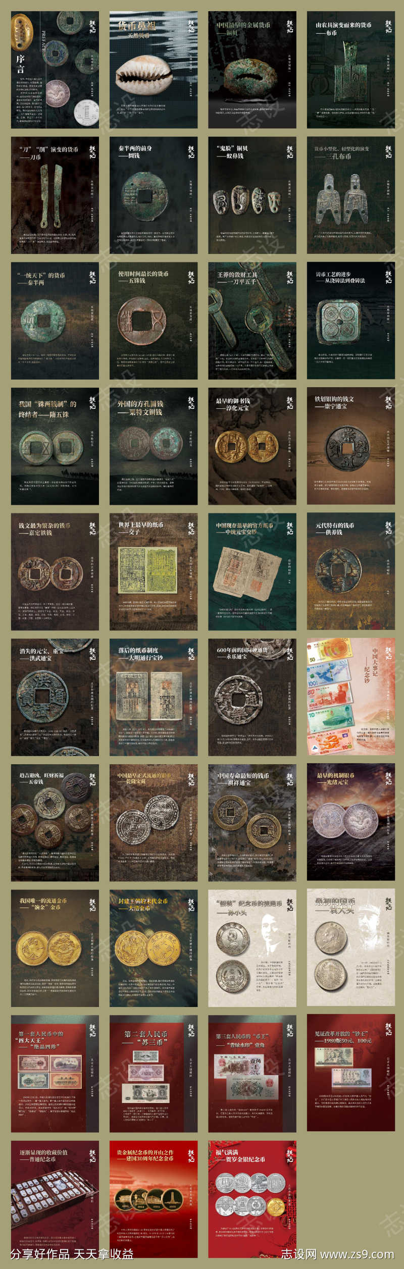 钱币博物馆文化发展史系列展板