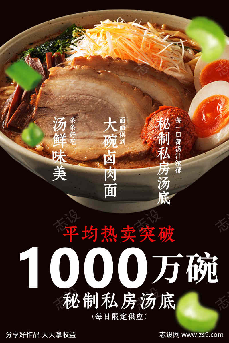 卤肉面美食活动宣传海报