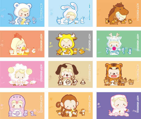 卡通十二生肖_源文件下载_CDR格式_2250X1888像素-十二生肖,图标,素材-作品编号:2025082415447551-志,设·网