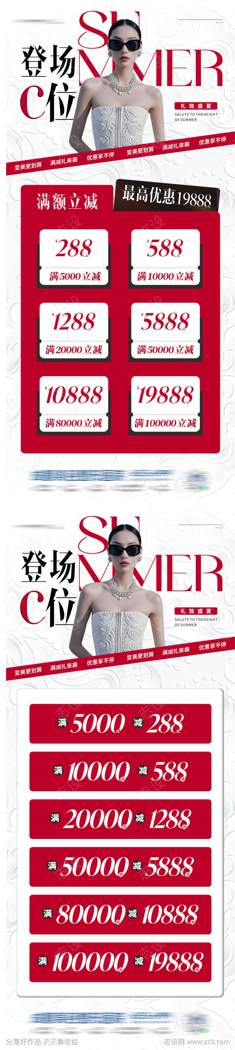 满减礼消费礼赠活动优惠政策创意海报