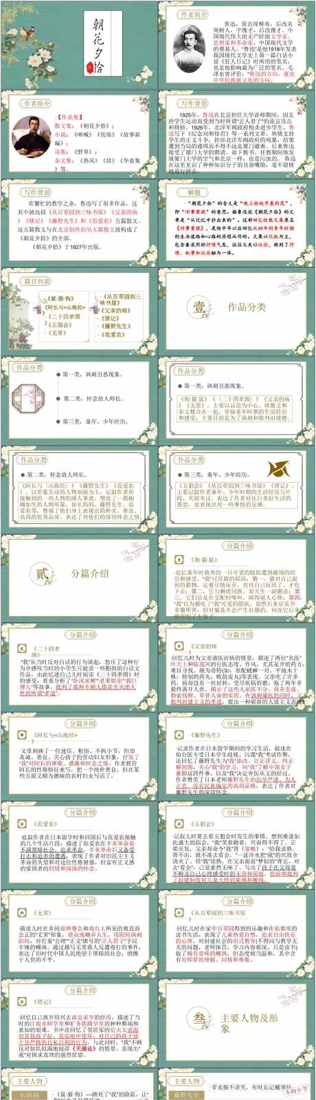 朝花夕拾ppt_源文件下载_PPT,PPTX格式_1800X9624像素-朝花夕拾,ppt,鲁迅-作品编号:2025080409487948-志˜设ˉ网