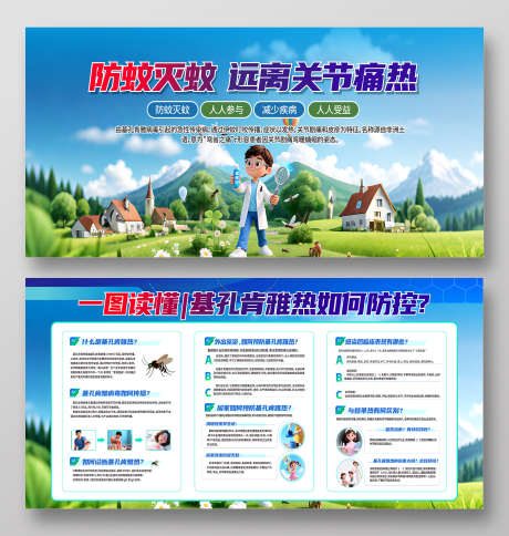 基孔肯雅热展板_源文件下载_CDR格式_1920X2019像素-减少疾病,人人参与,登革热症状-作品编号:2025080109401698-志设-zs9.com