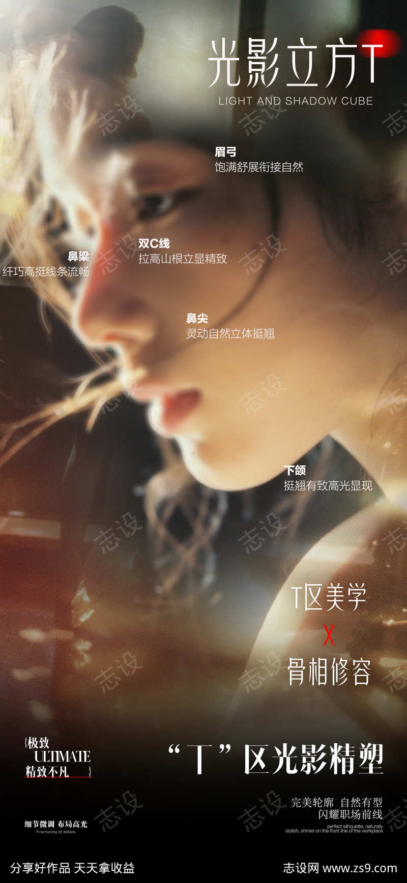 医美T区轮廓海报