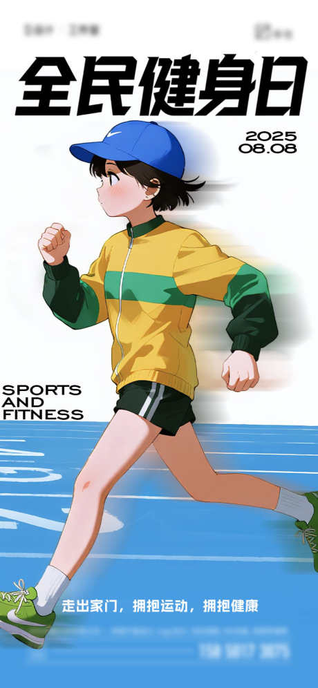 全民健身日海报_源文件下载_PSD格式_750X1624像素-运动,插画,全民健身日-作品编号:2025080212516514-志设-zs9.com