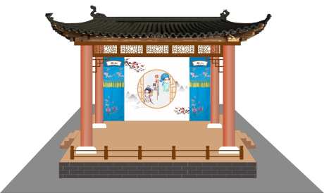 古戏台搭建氛围_源文件下载_CDR格式_2157X1283像素-梅花,屋檐,窗格-作品编号:2025080715507420-源文件库-ywjfx.cn