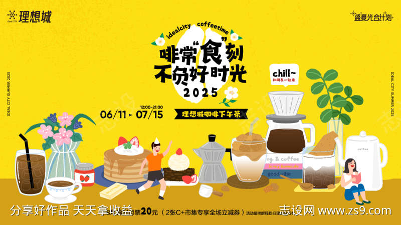 美食咖啡活动展板
