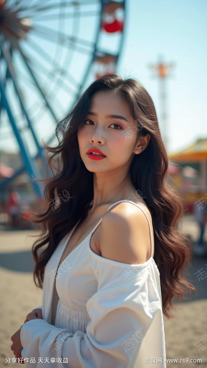 简约时尚穿搭美女