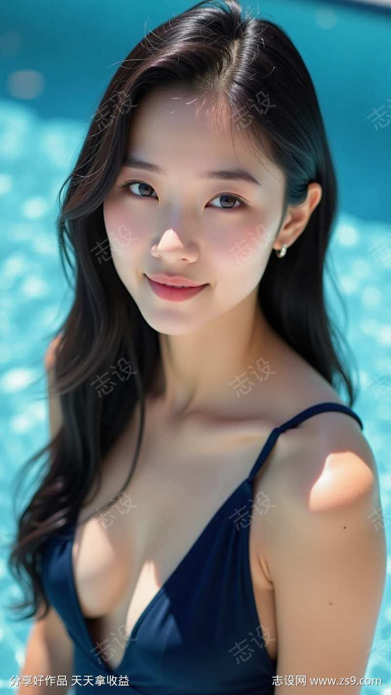 乌黑顺滑女郎