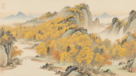 古风中国画_AI图片下载_采样_2048X1152像素-风景,山水,国画-作品编号:2025080709062232-志设-zs9.com