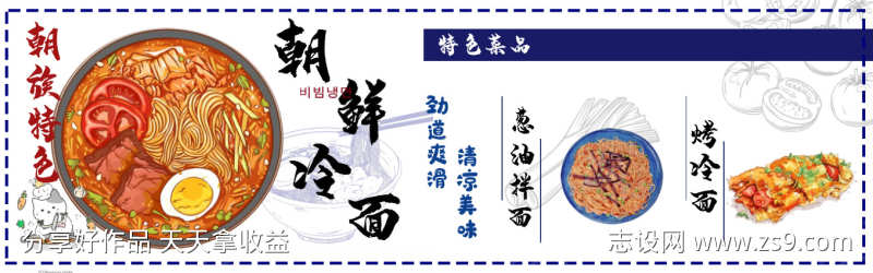 朝鲜冷面招牌门头