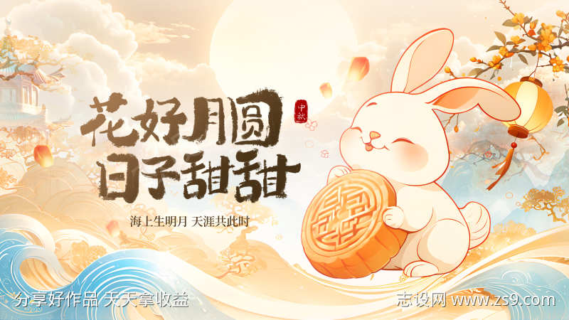 中秋与国庆展板