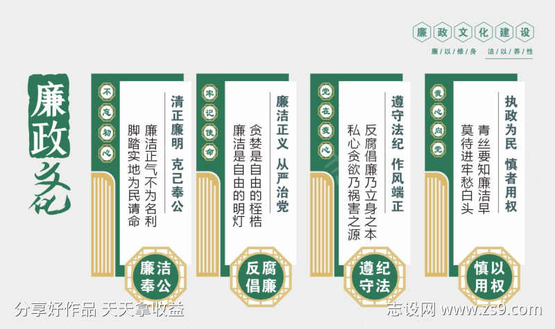 廉政文化展板设计
