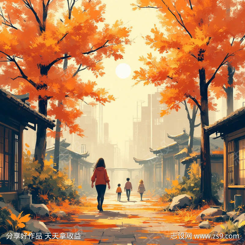 秋天欢乐一家