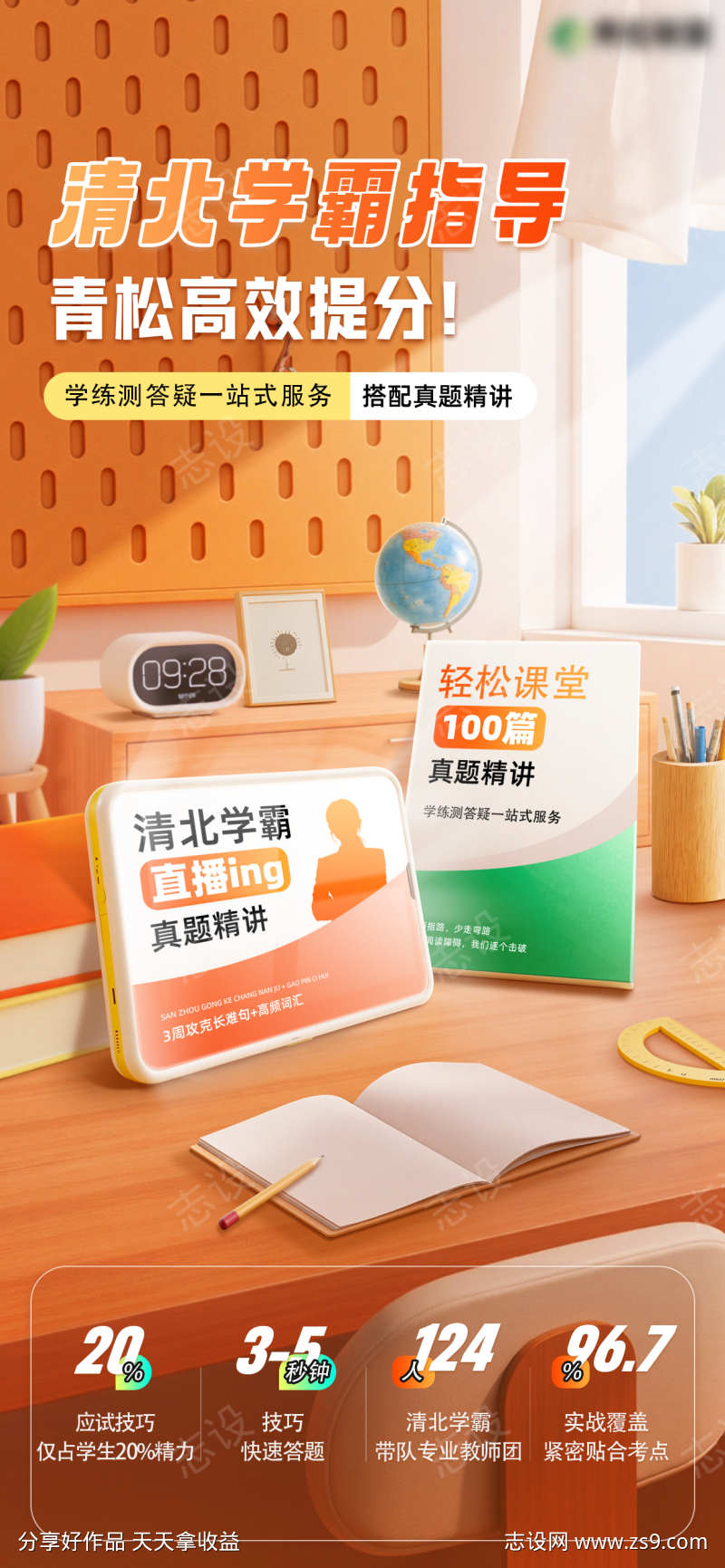 教育类辅导提分海报