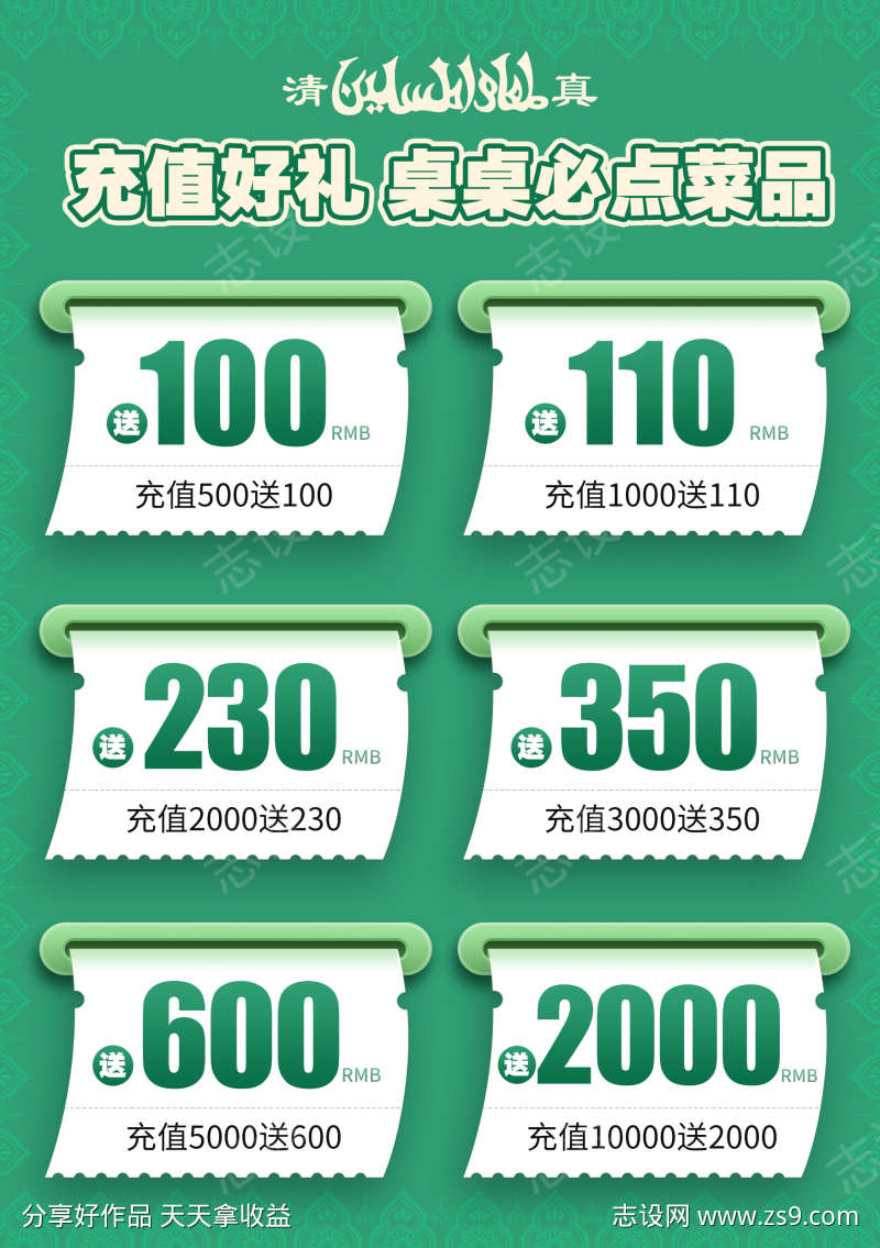 清真菜单会员充值