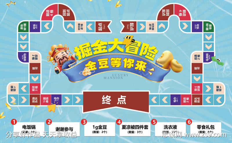 大富翁游戏展板