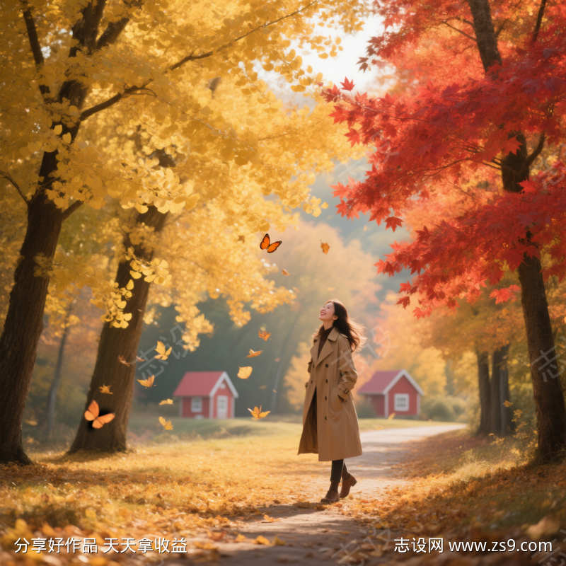 秋天下班回家的路上