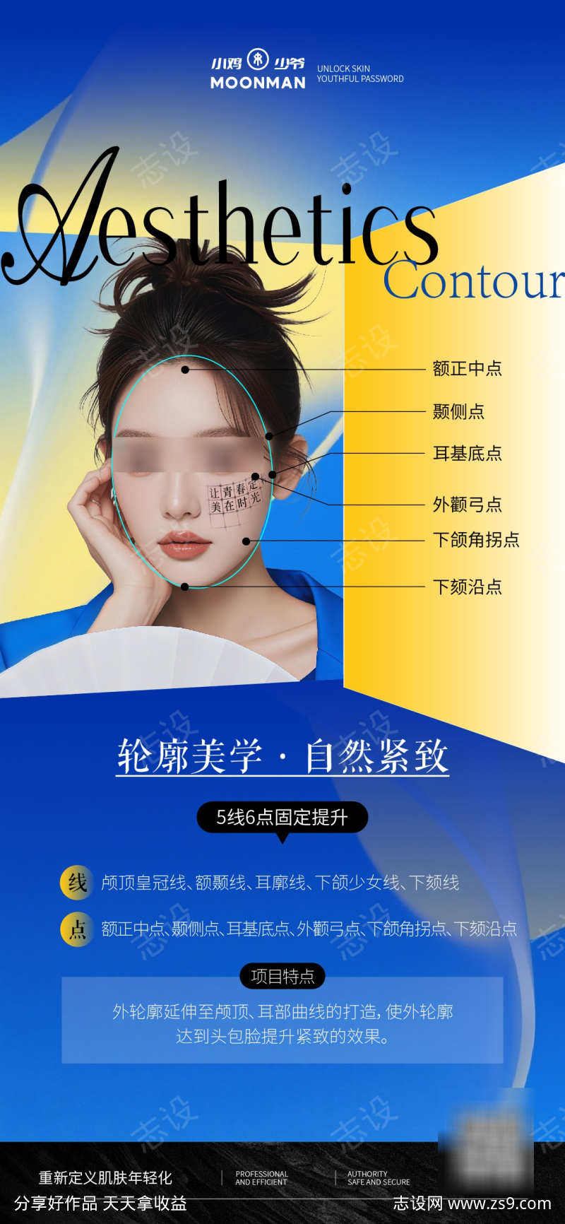 医美内外轮廓美学海报
