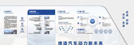 汽车科技企业文化墙展板