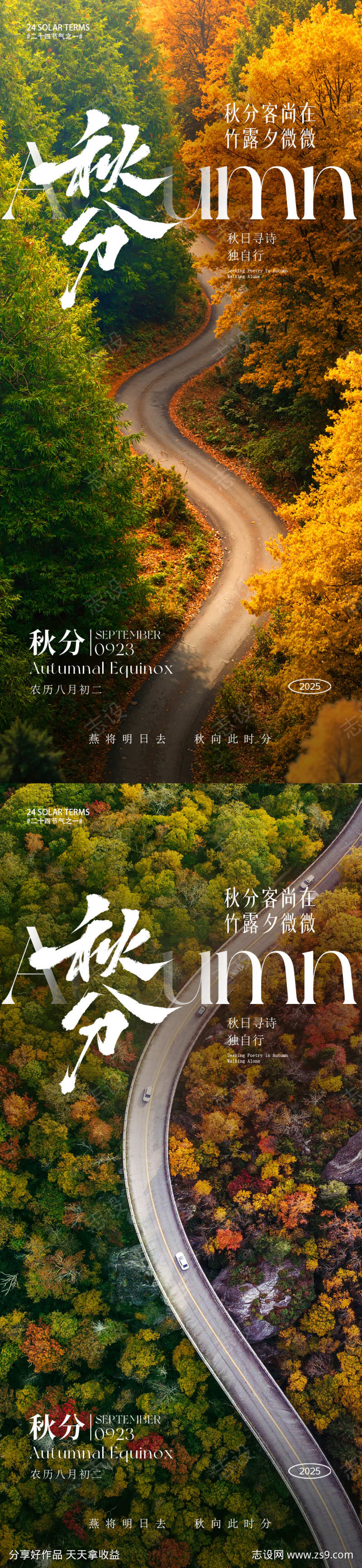 秋分节气海报