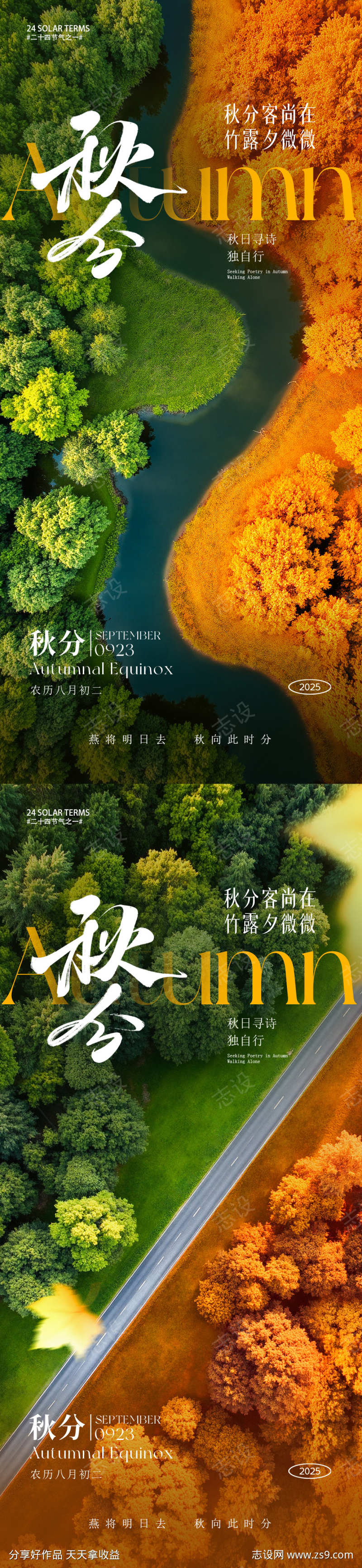 秋分节气海报