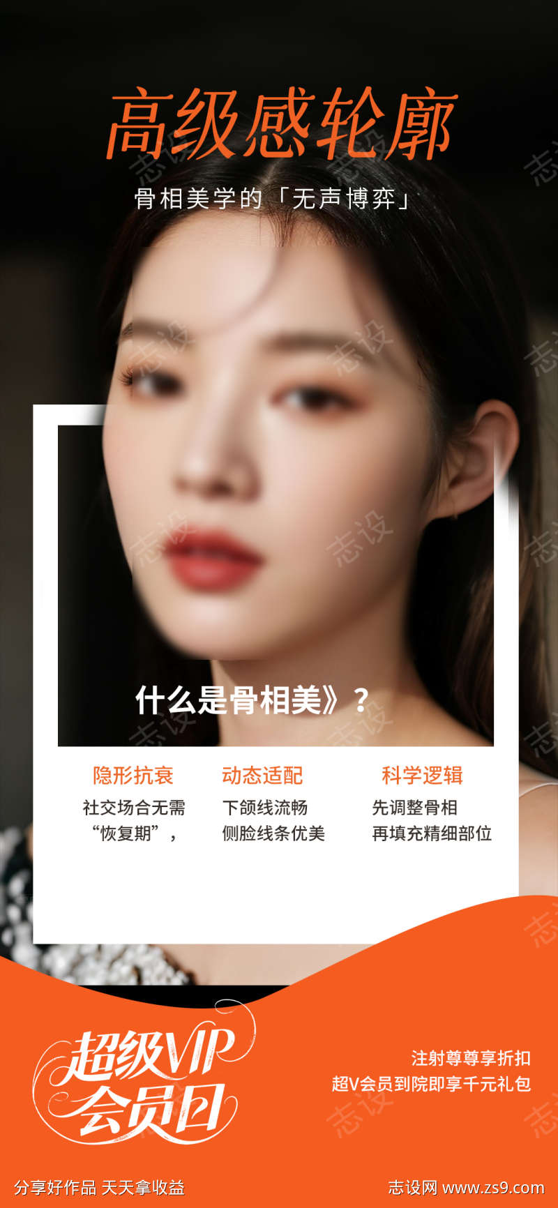 高级轮廓医美海报