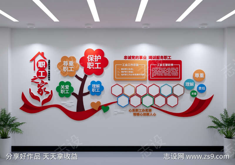 工会职工之家形象墙