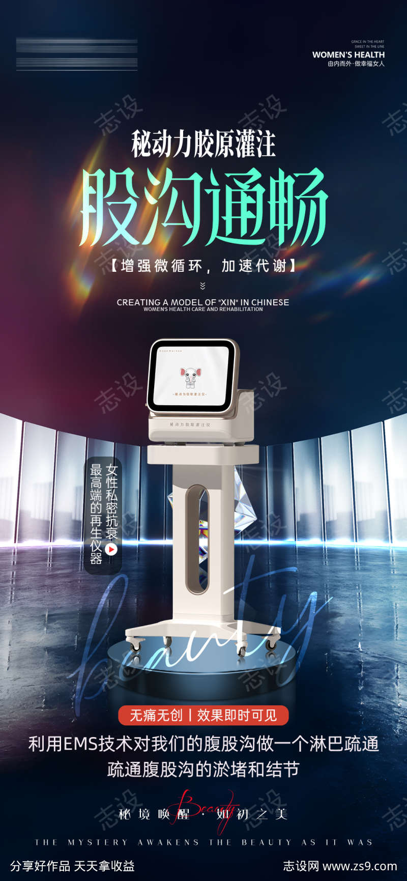 私密水动力仪器海报