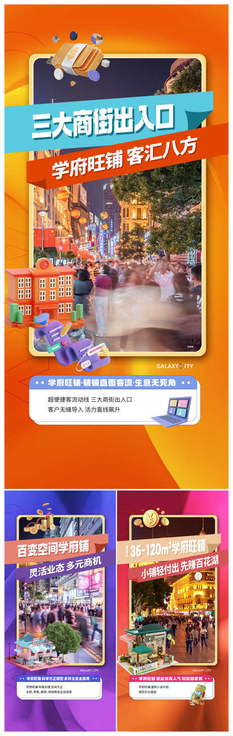 商业地产商铺投资价值点海报
