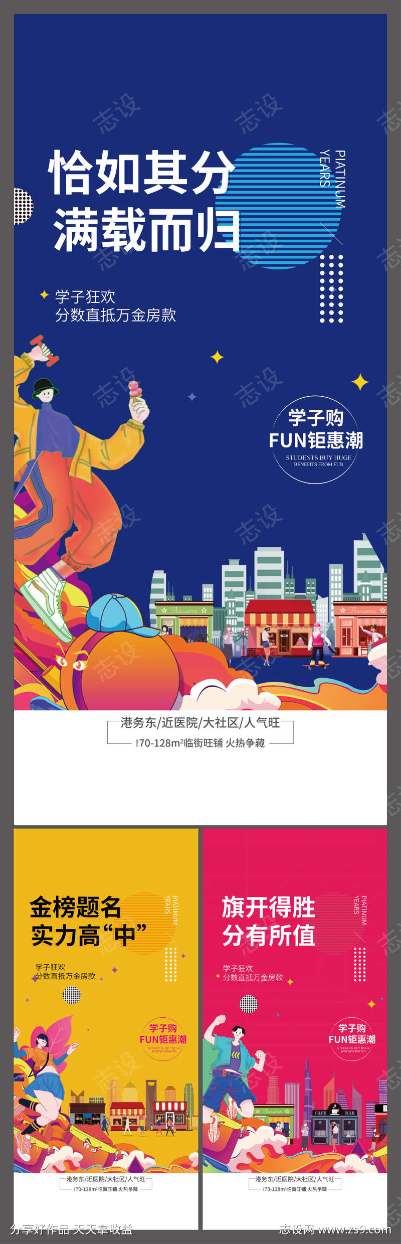 商业地产商铺投资价值点海报