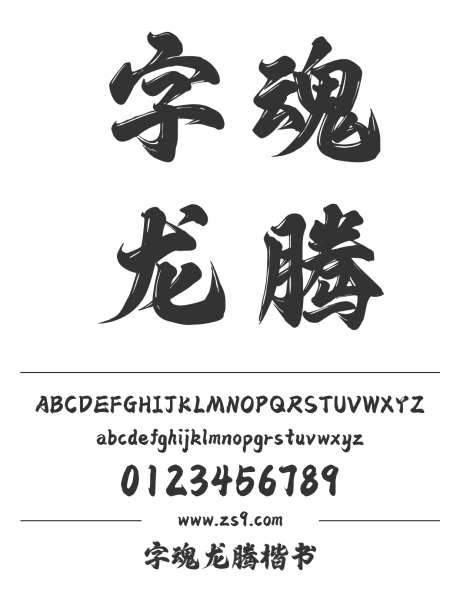 字魂龙腾楷书