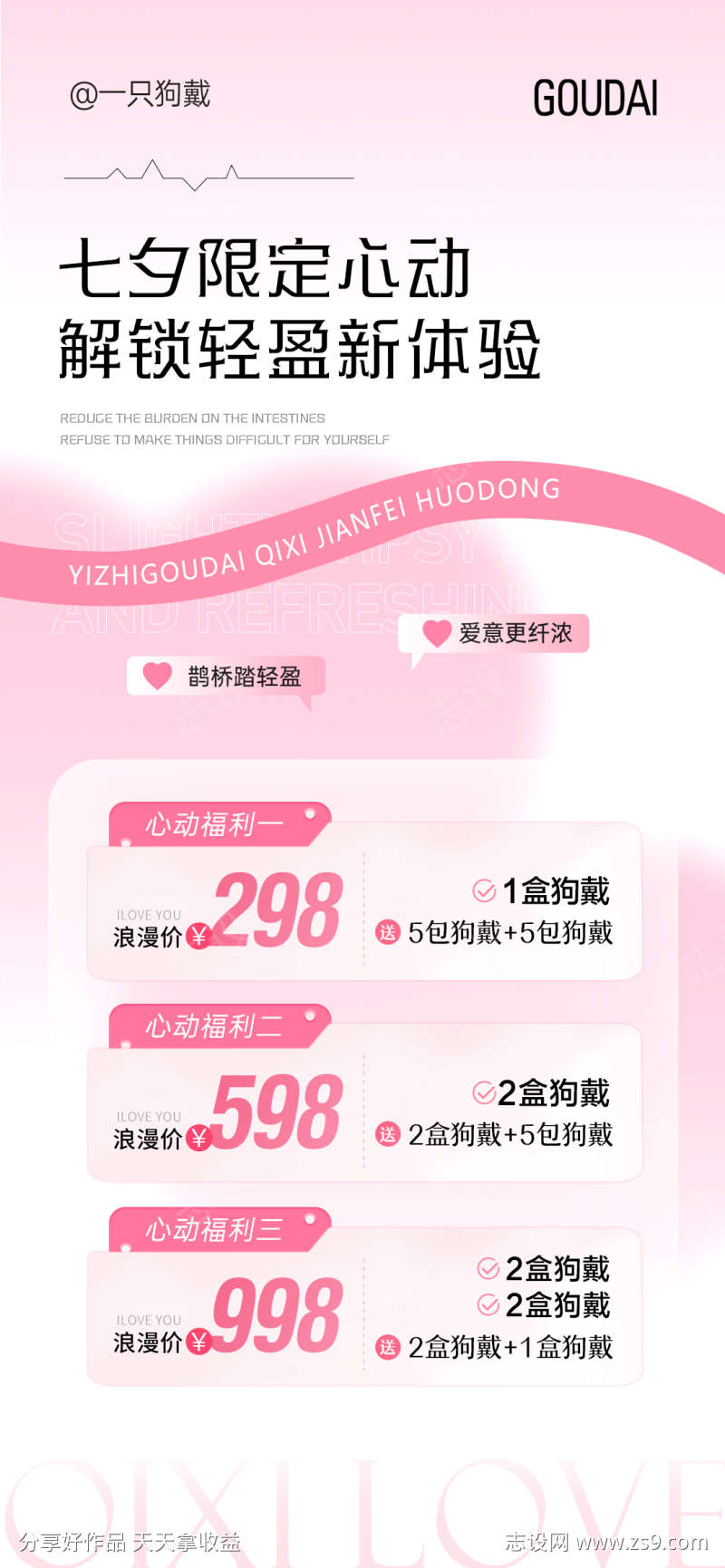 微商医美七夕情人节520减肥活动套餐