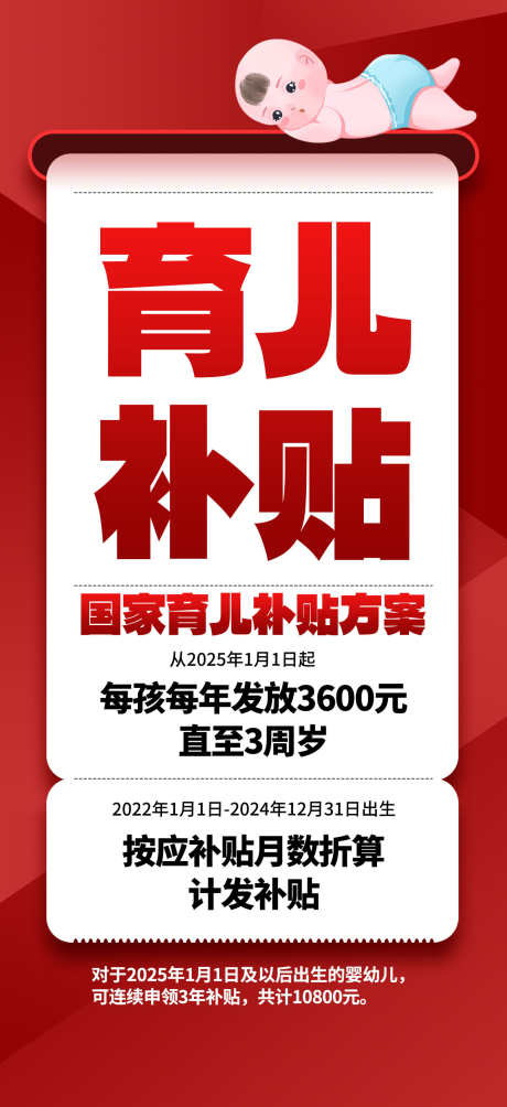 大气国家育儿补贴政策海报_源文件下载_PSD格式_1299X2835像素-海报,政策,补贴-作品编号:2025082009273375-志设