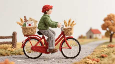 骑自行车的小男孩_AI图片下载_采样_2048X1152像素-卡通,可爱,童话-作品编号:2025082014511400-志·设’网