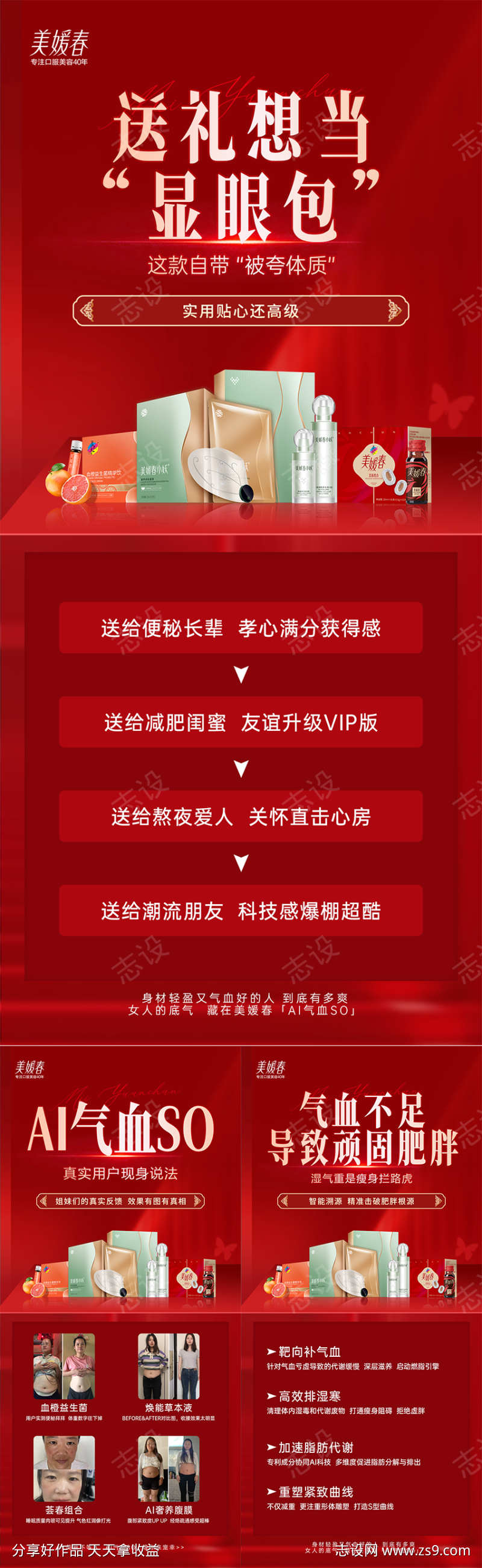 医美瘦身产品造势系列海报