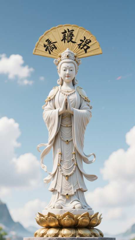 观音菩萨艺术雕像_AI图片下载_euler采样_864X1536像素-观音菩萨,南海,三亚-作品编号:2025082311514122-志设