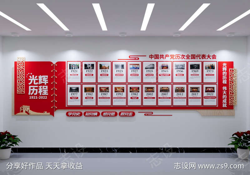 党的光辉历程文化墙