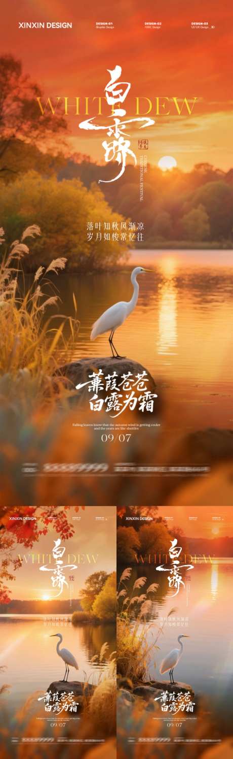 地产白露芦苇风景摄影海报_源文件下载_PSD格式_1080X3510像素-秋天,白露,节气-作品编号:2025082510498945-志设