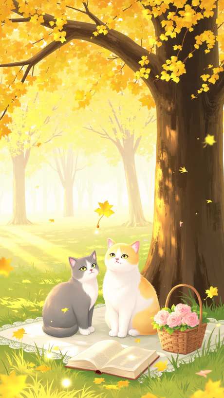 秋日午后悠闲的猫咪_AI图片下载_euler采样_864X1536像素-手绘,插画,卡通-作品编号:2025082610146970-志设