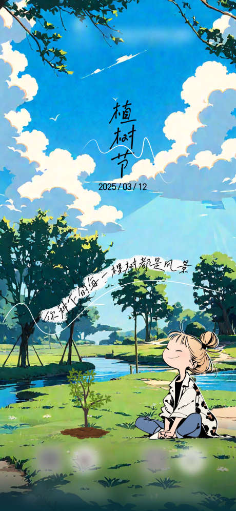 植树节海报_源文件下载_PSD格式_1125X2436像素-踏青,插画风,手绘-作品编号:2025082710552184-志设
