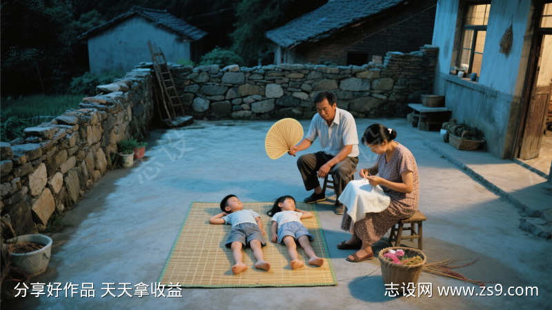 小时候夏天的晚上