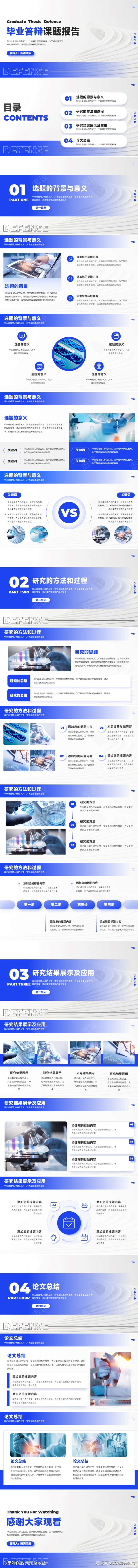 毕业答辩课题报告PPT