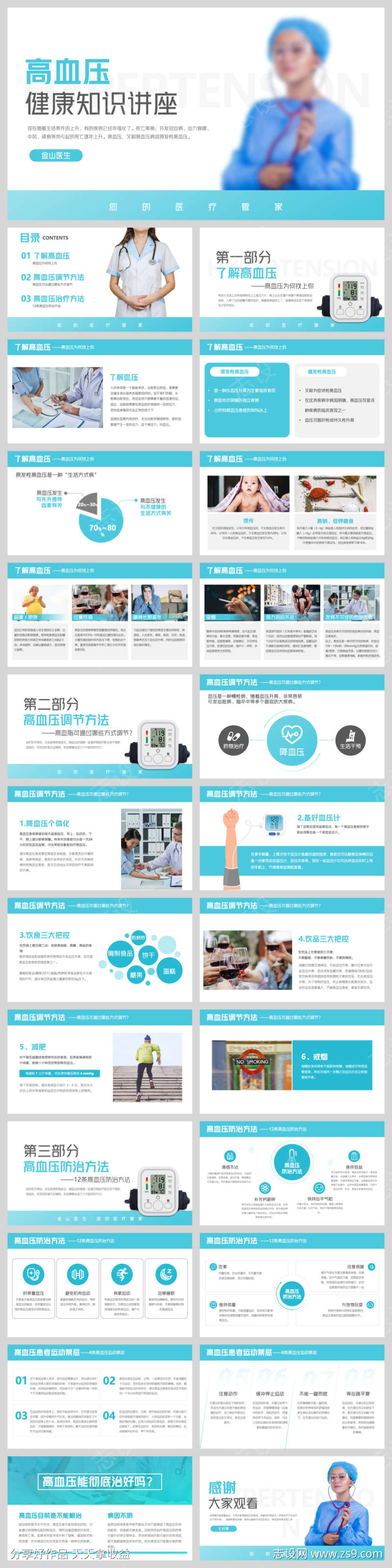 蓝色高血压健康知识讲座
