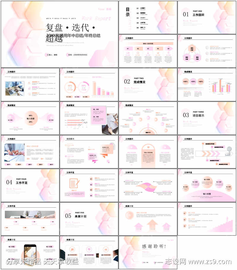 简约工作ppt