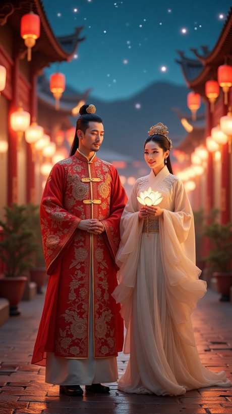 英俊潇洒的皇爷和仙气美貌的皇妃出游_AI图片下载_dpmpp_2m采样_864X1536像素-盛世,英俊,潇洒-作品编号:2025090209455635-志`设‛ۛ网